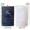 Cute hedgehog relief cylindrical candle silicone mold flower hedgehog relief cylindrical resin mold hedgehog relief gypsum molds