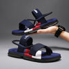 Slippers man summer ankle wrap shoes slip-resistant slide sandals summer male slippers beach Water Shoes Zapatillas Hombre Blue