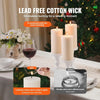 3-Pack Unscented Pillar Candles 65 Hours Burning White Christmas Theme