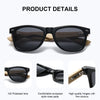 BARCUR Fashion Light Weight Wooden Women Polarized Sunglasses TAC Lens Bamboo Wood Foot Classic Square UV400 Men Sunglasses