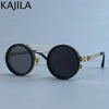 Polarized Round Steampunk ND9 Adjustable Dimming Sunglasses Men 2025 Luxury Brand Punk Fishing Sunglass Anti-Glare Driving UV400