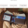 Retro genuine leather wallet, men's short wallet, RFID anti-theft brush, top-grain cowhide men's wallet