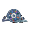 Creative Round Mini Nylon Coin Purse Cute Cartoon Crossbody Bag & Stylish Travel Shoulder Bag Lightweight Waterproof Daily Use
