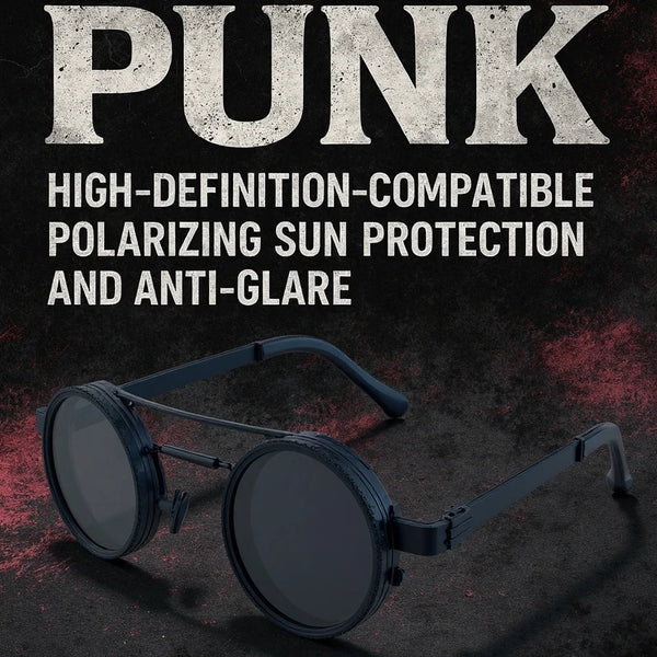 Polarized Round Steampunk ND9 Adjustable Dimming Sunglasses Men 2025 Luxury Brand Punk Fishing Sunglass Anti-Glare Driving UV400