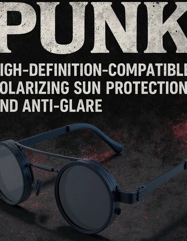 Polarized Round Steampunk ND9 Adjustable Dimming Sunglasses Men 2025 Luxury Brand Punk Fishing Sunglass Anti-Glare Driving UV400