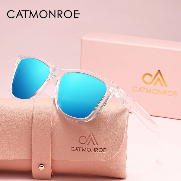 CATMONROE 1pcs Women Sunglasses UV400 Lightweight Fashion Multiple Color Options Pink Lenses Polarized Sunglasses Perfect Gift