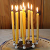 25PCS/1PACK Hanukkah Candle Natural Beeswax Chanukah Candles Thin Taper Honey Candles for Ritual Birthday Unscented