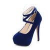 Summer Temperament New European American Fashion Cross-Stretched Large-Size High Heels Women's Nightclub Women's Shoes Elegant