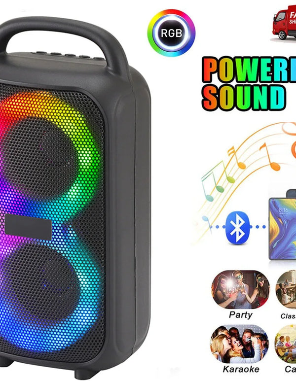 1000W Party Portable Speakers Bluetooth Wireless Boombox Sound Large Speaker Dual 3 inche Subwoofer for Outdoor Dancing Famliy