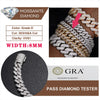 Fine Jewelry VVS1 D Color Moissanite Cuban Chain Bracelet For Men Luxury S925 Silver Bracelet For Men Hip Hop Jewelry