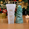 DIY Handmade Christmas Pattern Cylindrical Candle Silicone Mold Sculpture Pattern Cylindrical Candle Silicone Mold