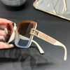 2025 Polarized Square Sunglasses Women Trendy Luxury Sun Glasses New Vintage Leather Print Glitter Eyewears UV400 Gafas De Sol
