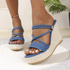 Espadrilles Wedges Woman Sandals Summer New in Ladies Comfort Casual Shoes Party Sandals Footwear Zapatillas Mujer Verano